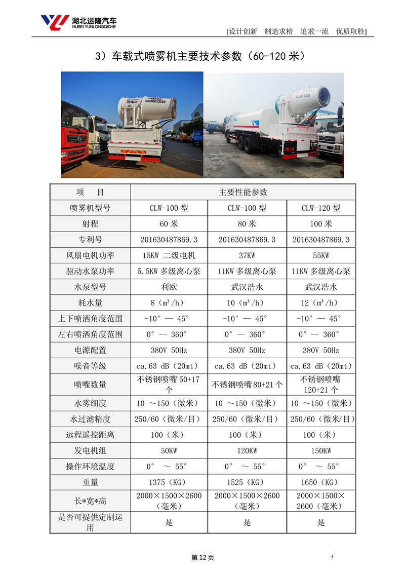 16噸東風(fēng)T5多功能抑塵車資料（圓罐、60-120米霧炮）(圖6)